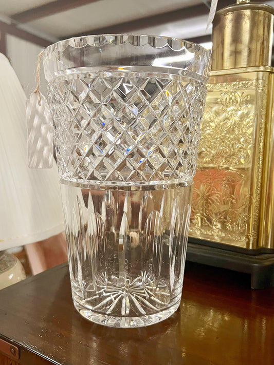 9.5" Cut Glass Vase