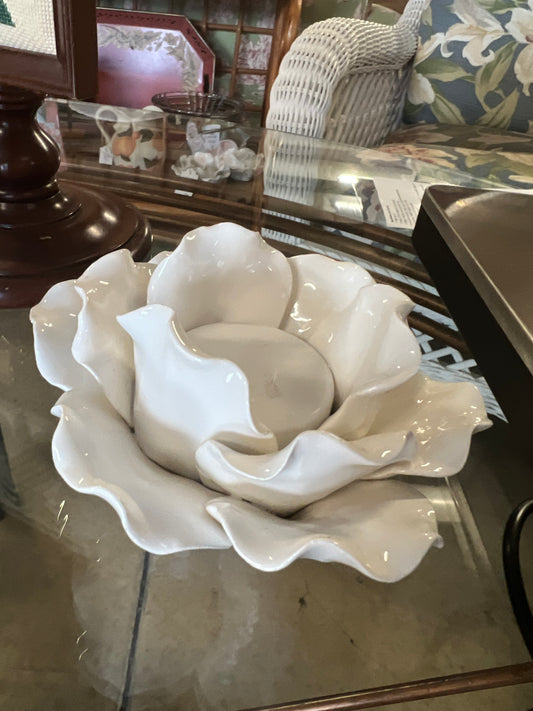 Ceramic Flower Votive Holder