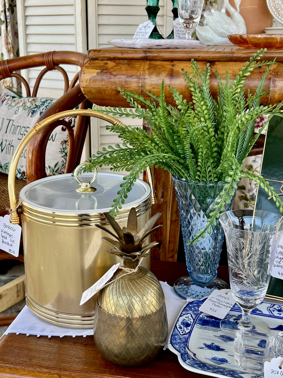 Vintage Gold Ice Bucket
