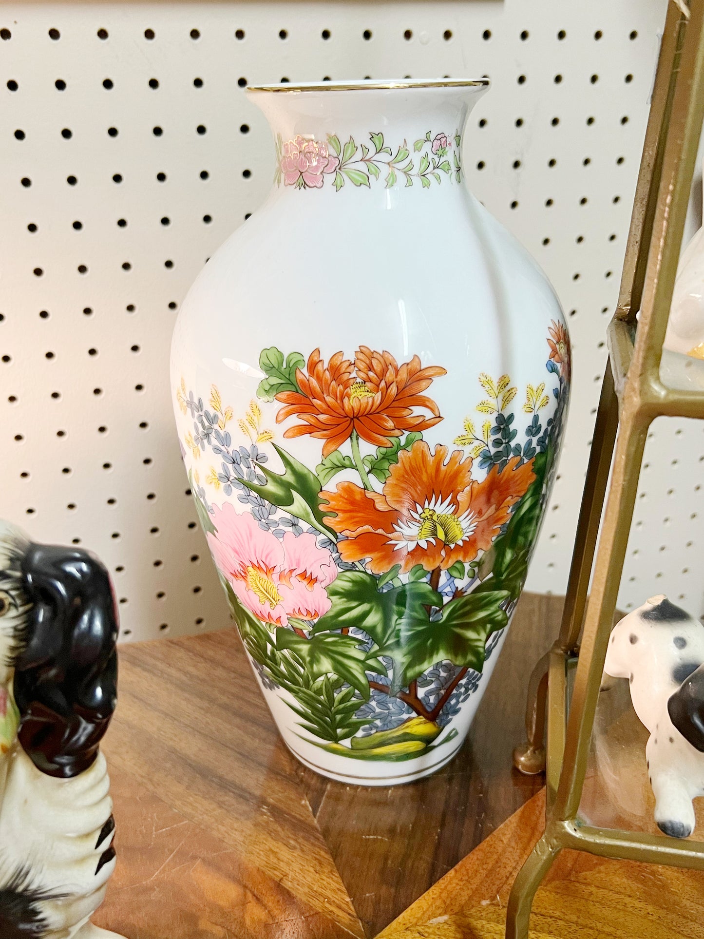 Vintage 11" Imari Floral Vase