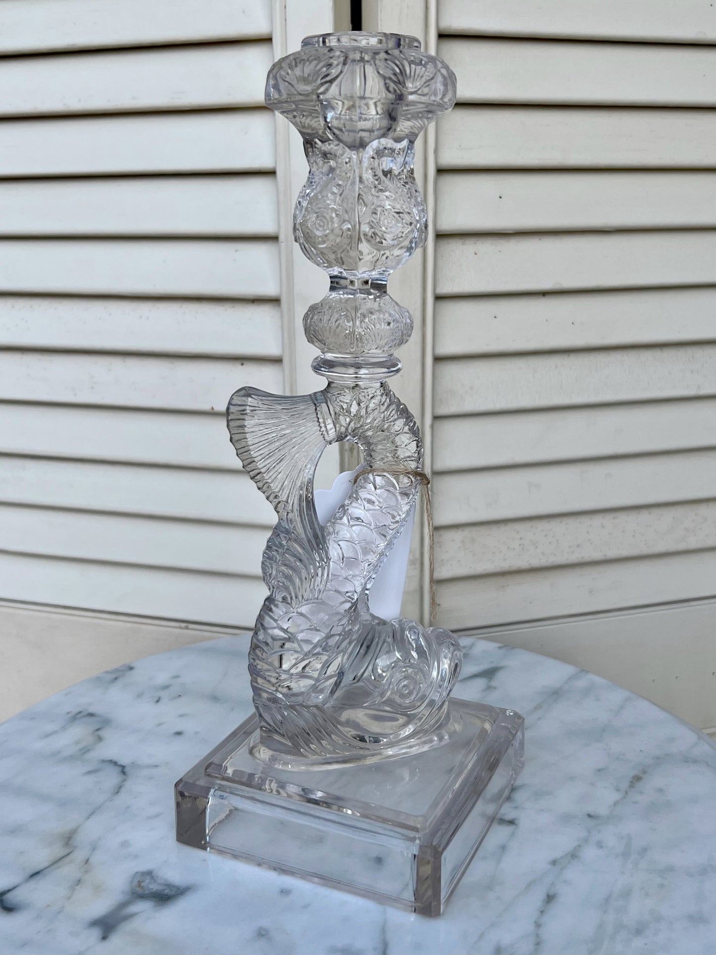 Glass Koi Candlestick by Imperial, MMA